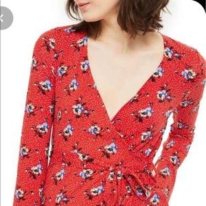 Topshop Jersey Wrap top